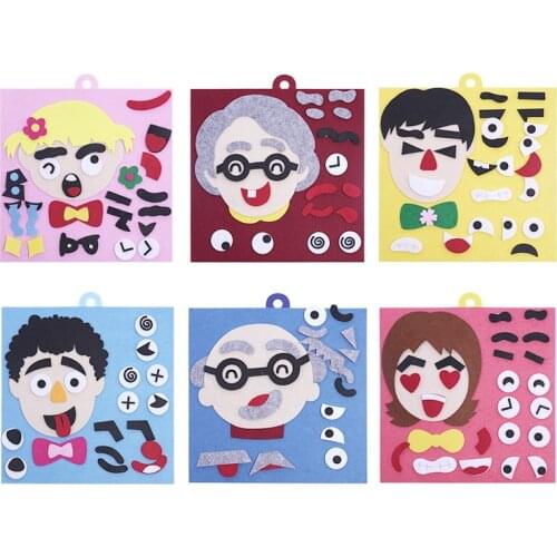 30CM*30CM DIY Toys Emotion Change Puzzle Toys Creative Facial Expression Kids Educational Toys For Children Learning Funny Set
