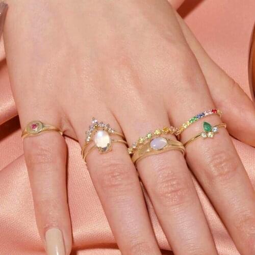 925 Sterling Silver Classic Jewelry Heart Shape Ruby CZ Signet Ring Gold Color Fashion European Women Delicate Engagement Rings