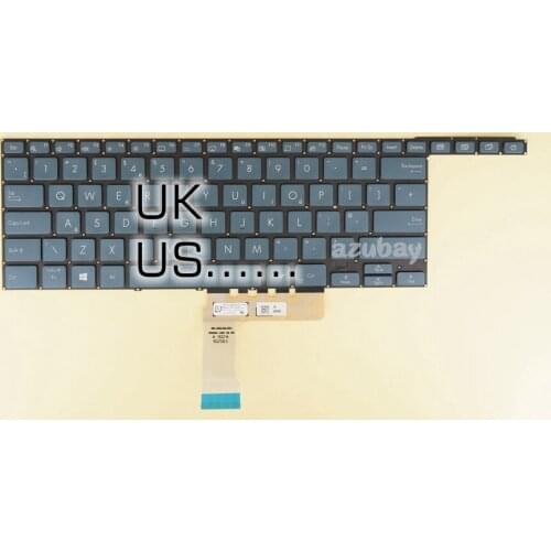 US UK Keyboard For ASUS ZenBook UX581L UX581LV UX581G UX581GV, NSK-WX0BU 0KN1- 9F1UK13 9F1US13, 0KNB0- 6822US00 6822UK00 Backlit