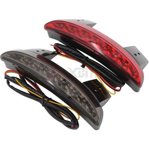 Motorcycle Rear Fender Edge Red LED Brake Tail Light For Harley Touring Sportster XL 883 1200 Cafe Racer