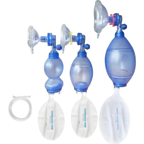 First Aid Manual Latex Free PVC Resuscitation Ambu Bags With 2000ml/1600ML Reservoir Bag Emergency Simple Self-help Rescue Tool