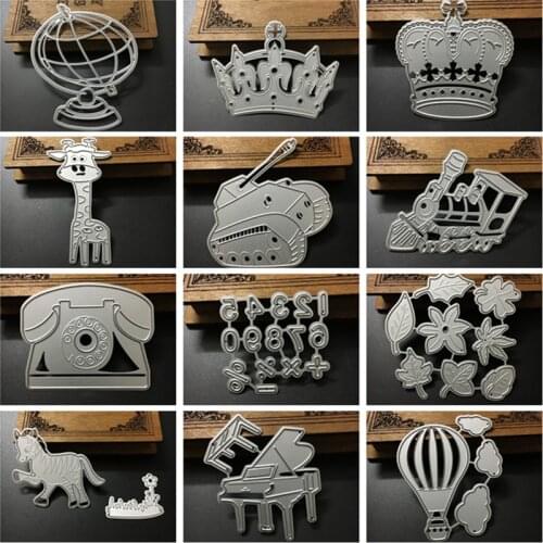 New Cute Animal Vehicle Metal Cutting Dies Stencil Scrapbooking Photo Album Paper Card Embossing DIY Decorative Craft 27 Styles