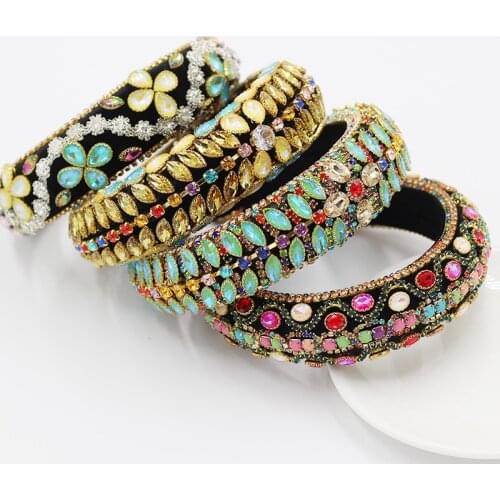 Full crystal luxury hair accessories headband glittering rhinestone hair hoop jewelry headwear ladies headwear hairdress female