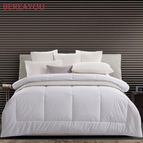 5 Star Hotel Quilts White Cotton Duvets Four Seasons Winter Bed Comforter Bedspread Twin Full King Edredon For Size Bedding Kids
