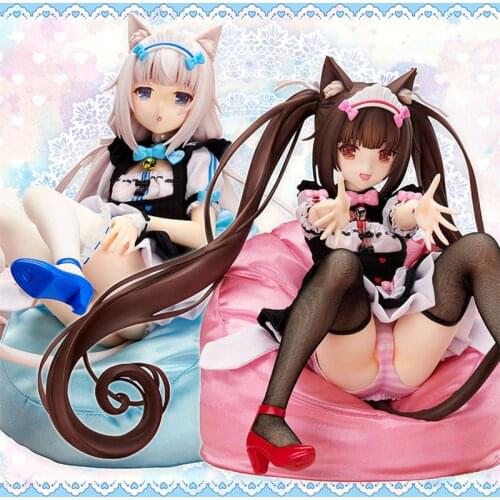 Native BINDing NEKOPARA Sexy Girl Chocola Vanilla PVC Action Figure Toy Real Clothes 1/4 Scale Anime Figure Collectible Doll Toy