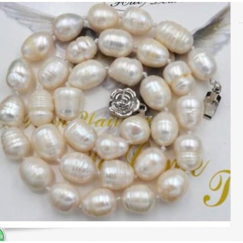 South sea 13-14mm baroque white pearl necklace 18inch