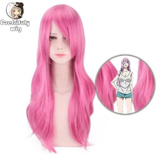 Anime Cosplay The royal elder sister Long Wavy Pink Wig Synthetic Hair Halloween Costume Party Wigs For Women High Temperature