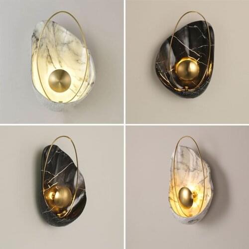 Post modern simple light luxury bedroom bedside lamp personality TV background wall living room decorative wall lamp