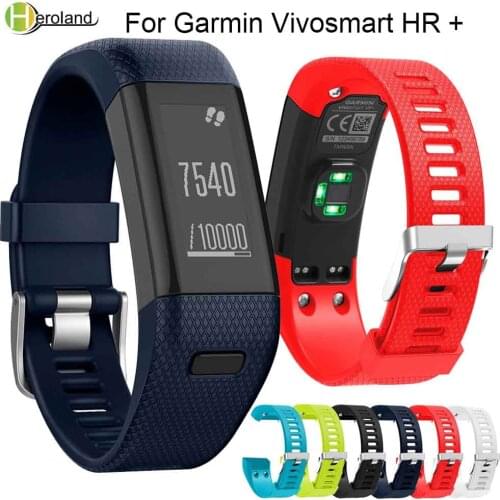 Watchbands Replacement Sports Silicone Bracelet Strap Band for garmin Bracelet Vivosmart HR+ Band Smart Strap Hot sale +Tools