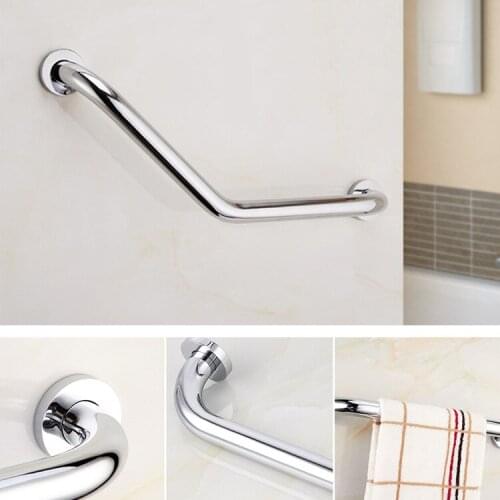 Bathroom Stainless Steel Handle Three-bend Old Man Bathtub Handrails Thick Non-slip Bathroom Safety Barrier-free Handrails