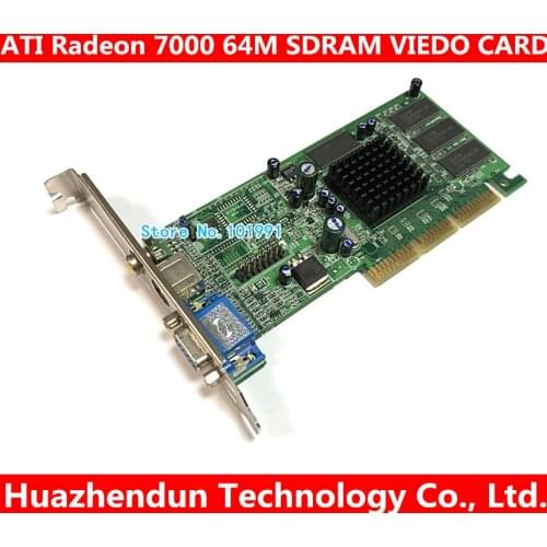 Brand New ATI Radeon 7000 64M SDRAM VGA TVO AV AGP Graphic Card Video Card VGA+TVO+AV High Quality