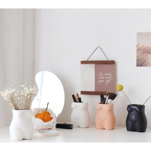 Creative Nordic Body Art Ceramic Vase Flower Insert Modern Living Room Vase Decoration Ornaments Flower Arrangement