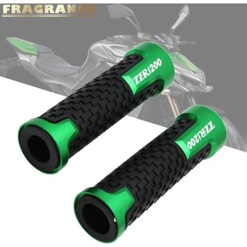 Universal 22mm 7/8'' CNC Aluminum Rubber Motorcycle Anti-Skid Handle Grips grips handlebar for KAWASAKI ZZR 1200 ER-6F ZX6R ZZR