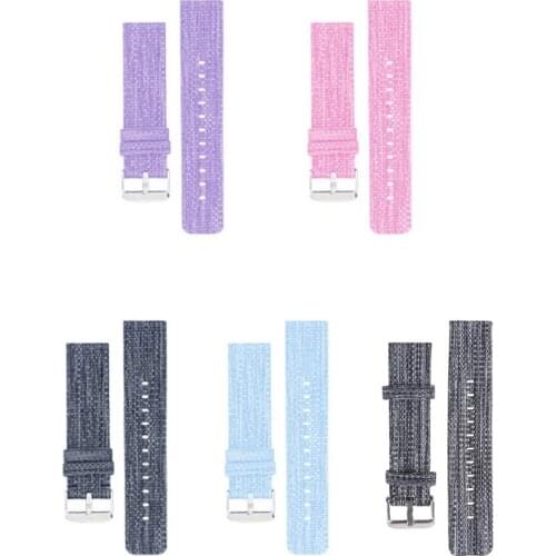 Universal 22mm Watch Band Wrist Strap Nylon Watchbands Bracelet For Women Men 448F