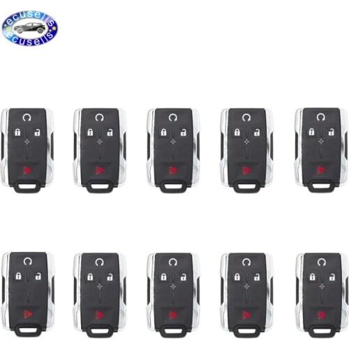 10 PCS, New 4 Buttons Replacement Keyless Entry for Chevrolet Silver Side 3+1 Buttons Remote Key Fob Shell Car Key Case