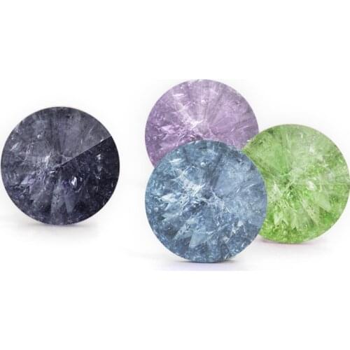 10pcs Green Round k9 Glass Crystal Rhinestones Strass pointback Stones Glue On Clothing/Garment Weeding Dress Jewelry Diy Crafts