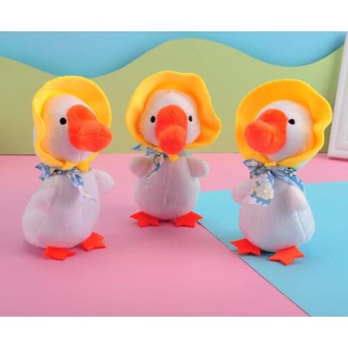 2021 16CM Hot Sale Kawaii Original lovely garden goose pendant cartoon key chain Plush Doll small doll bag Pendant
