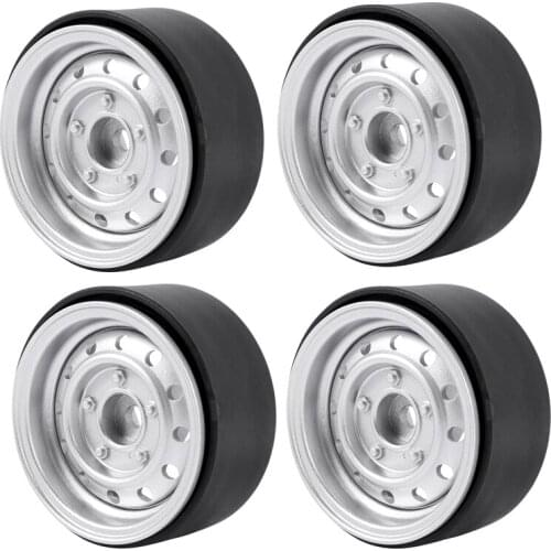 4Pcs Metal 1.9Inch Beadlock Wheel Rim Hub for 1/10 Rc Crawler Car Axial Scx10 90046 Traxxas Trx4 Rc4Wd D90 D110 Tf2 12 small hol