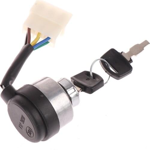 6 Wire Way Gasoline Diesel Generator Gas Ignition Start Key Lock Switch connected to the generator with wires