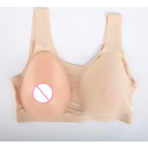 600g Silicone Breast Form With Underwear Bra+Insert Silicone Breast Forms NEW Artificial Silicone Breast Forms Bra Crossdresser