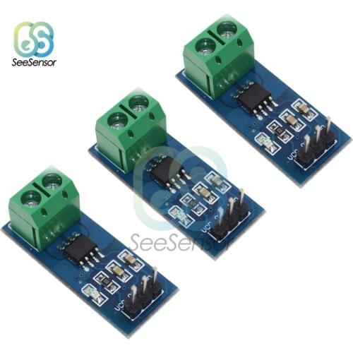 ACS712 5A 20A 30A Range Hall Current Sensor Module Board ACS712ELC-20A Pin 5V Power Indicator Board DIY Electronic Kits