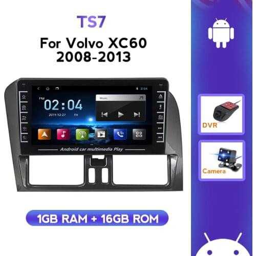 IPS Car Multimedia Player Android For VOLVO XC60 2009- 2017 GPS Navigation Radio Head Unit 2 Din Audio 1080P Dvr Camera No DVD