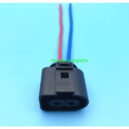 Free Shipping 5/10/20/50/100pcs 2 pin 6.3mm auto plug Sealed Fuel Injection Connector housing 1J0973752 wire harness