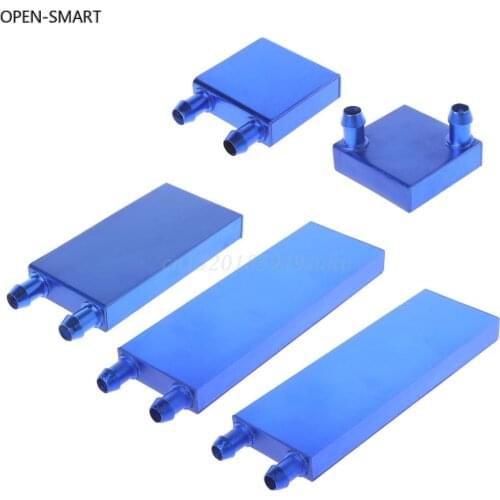 OPEN-SMART Aluminum Alloy Water Cooling Block 40 80 120 160mm For PC Lap CPU Liquid Cooler Silver System Heat Sink