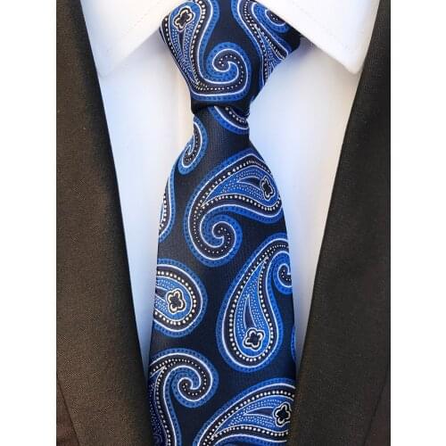 8CM Designer Mens Tie Luxury Paisley Necktie for Bridegroom