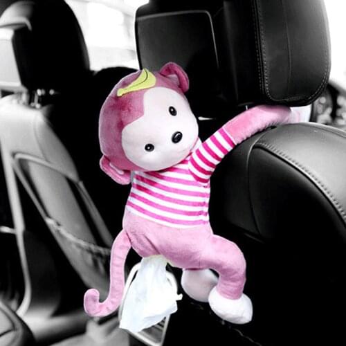 Creative Cartoon Monkey Home Office Car Hanging Paper Case Box Napkin Tissue Boxes Cover Holder Portable Paper Box