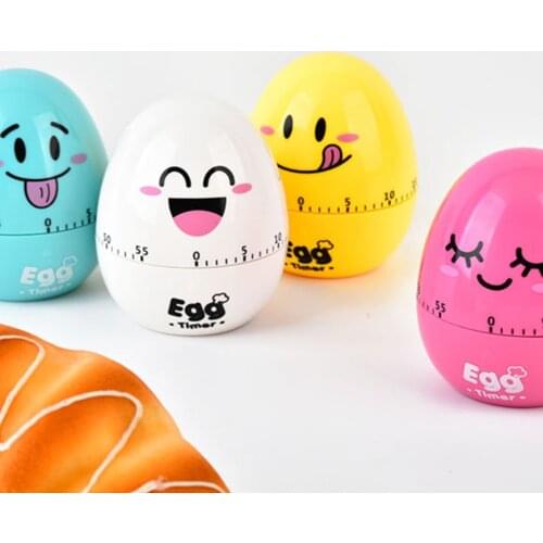 Kitchen Egg Timer 60 Minutes Cartoon Cute Cooking Clock Alarm Mechanical Home Decor
