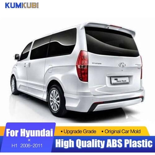 KUMIKUBI Car Styling ABS Plastic Unpainted Primer Rear Trunk Boot Lip Wing Rear Spoiler For Hyundai H1 Black Spoiler 2006-2016