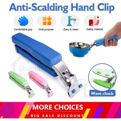 Multi-function Portable Stainless Steel Anti-Scald Anti-Slip Bowl Clip Tongs Dish Gripper Plate Clamps Holder For Cooking Tool