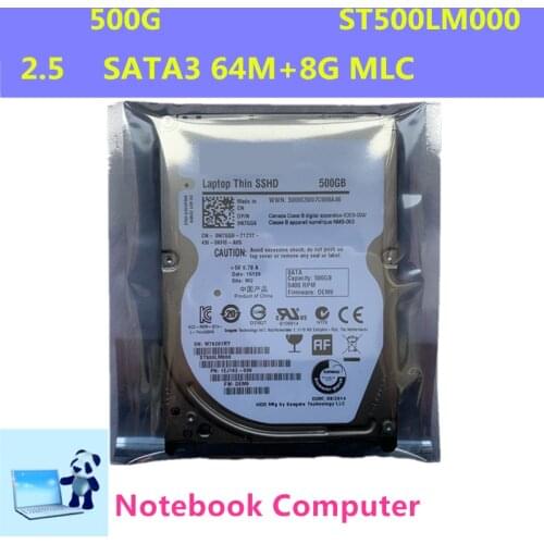 New SSHD For Seagate Brand 500GB 2.5" SATA 6 Gb/s 64MB+8G 5400RPM For Internal Hard Disk For Notebook HDD For ST500LM000