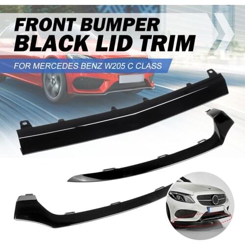 Front Left/Right/Center Car Front Bumper Lip Lower Splitter Cover Molding Trim For Mercedes For BENZ W205 C300 C400 C63 For AMG