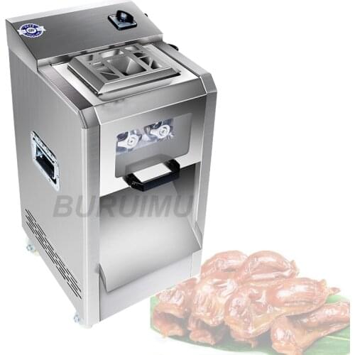 Commercial Stainless Steel Meat Slicer Cube Meat Mincing Machine Flaky Meat Cutting Machine Electric Meat Slicer Cutter 220V