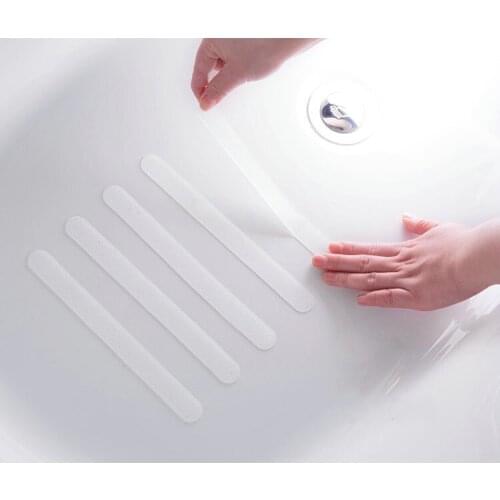 Bathroom Anti Slip Tape Strip 2cm x 20cm / 25cm / 38cm 30 Pieces PEVA Eco-friend Waterproof Transparent