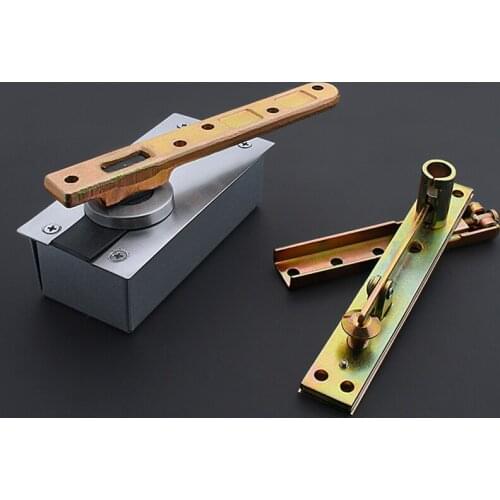 High Quality 2Sets Heavy Door Pivot Hinges 360 Degree Rotary Invisible Hidden Furniture Door Hinges Install Up and Down