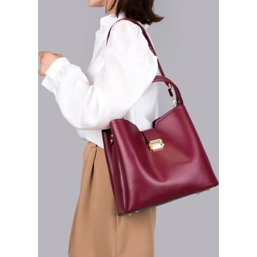 FUNMARDI Bucket Handbag Large Capacity Shoulder Bag PU Leather 2 Sets Purse Luxury Designer Women Tote Bag Brand 2021 WLHB2485