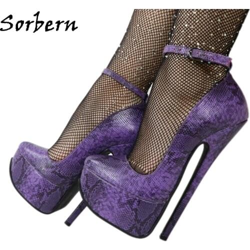 Sorbern Colorful Snake Women Pump Shoes Sissy Boy Gey 8In Shoe For Crossdressers Play Fun In Bed Couples Wife High Heels Custom