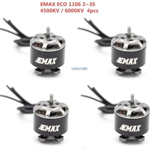1/2/4PCS 2020 New EMAX ECO 1106 2~3S 4500KV 6000KV CW Brushless Motor For FPV Racing Drone Frame Kit Toothpick Airplane