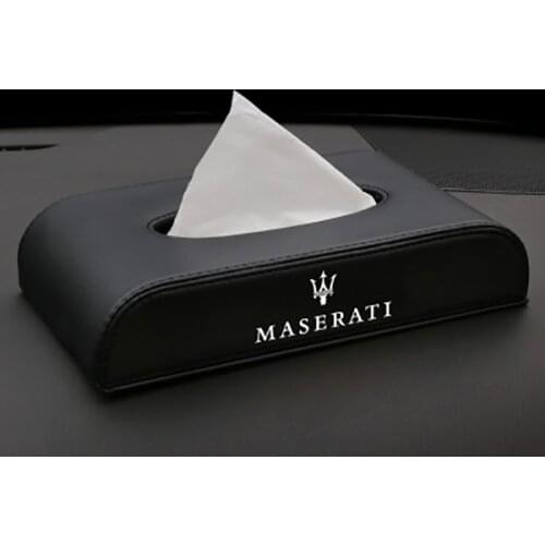 1 Pcs New Car Style PU Quality Tissue Box for Maserati Levante Gran Turismo Ghibli Quattroporte Coupe GT Gransport Coupe GC