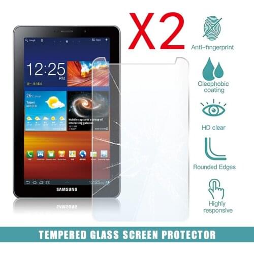 2Pcs Tablet Tempered Glass Screen Protector Cover for Samsung Galaxy Tab 7.7 P6800 Anti-Scratch Breakage HD Tempered Film
