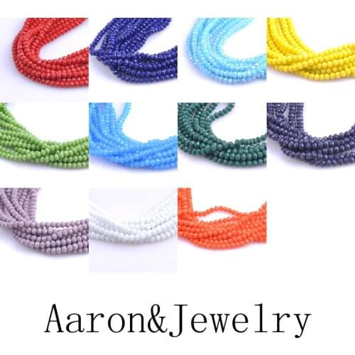 3mm (About 300Pcs) Rondelle Faceted Crystal Glass Loose Spacer Beads TRS0125-3