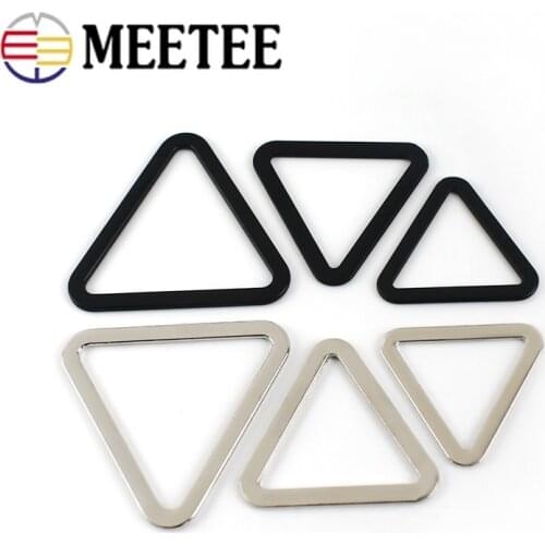 40pcs Meetee 18/25/30/40mm Metal Ring Buckles DIY Handmade Garment Decoration Adjuser Clasp DIY Hardware Accessories