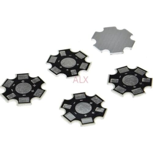 50PCS LED Heat Sink Aluminum Base Plate 20mm Star Black PCB Board DIY Lamp Base 1W 3W 5W Single Color High Power LED Chip Beads