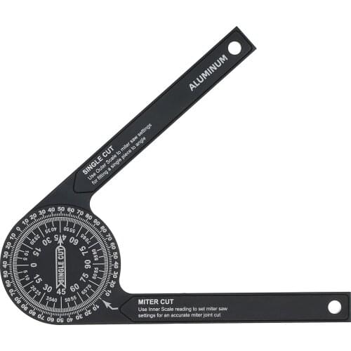 7-inch Miter Saws Protractor Rust Proof Accurate Reading Scales Inside&Outside Miter Angle Finder for Carpenters Plumbers