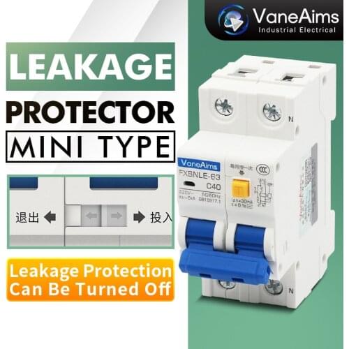 Mcb Rcd leakage protector AC220V 20A32A40A63A 30mA closeable small protection switch AC leakage circuit breaker