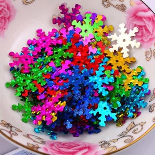 Free Shipping 23mm Snowflakes Loose Sequin Paillette Sewing,Christmas Decoration, Kids DIY Garment Accessory SSZ123