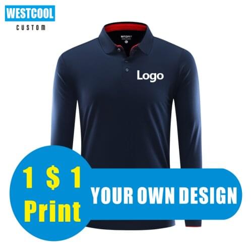 Long Sleeve Quick-drying Sports Polo Shirt Custom Logo Print Embroidery Breathable Men And Women Clothing S-4XL WESTCOOL